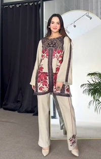 Trendy Pure Natural Crepe Digital Print Co-Ord Set