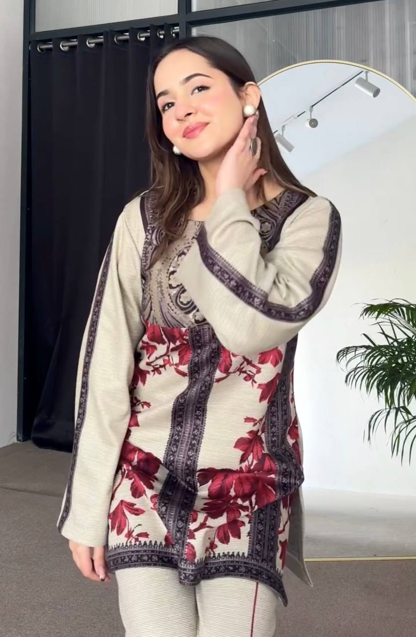 Trendy Pure Natural Crepe Digital Print Co-Ord Set