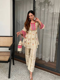 Designer Party Wear Mirror Work Co-Ord Set