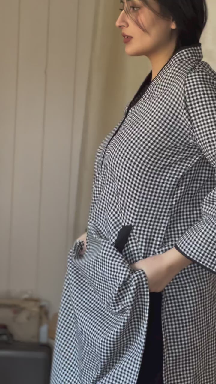 Daily Comfort Cotton Check Kurti Set